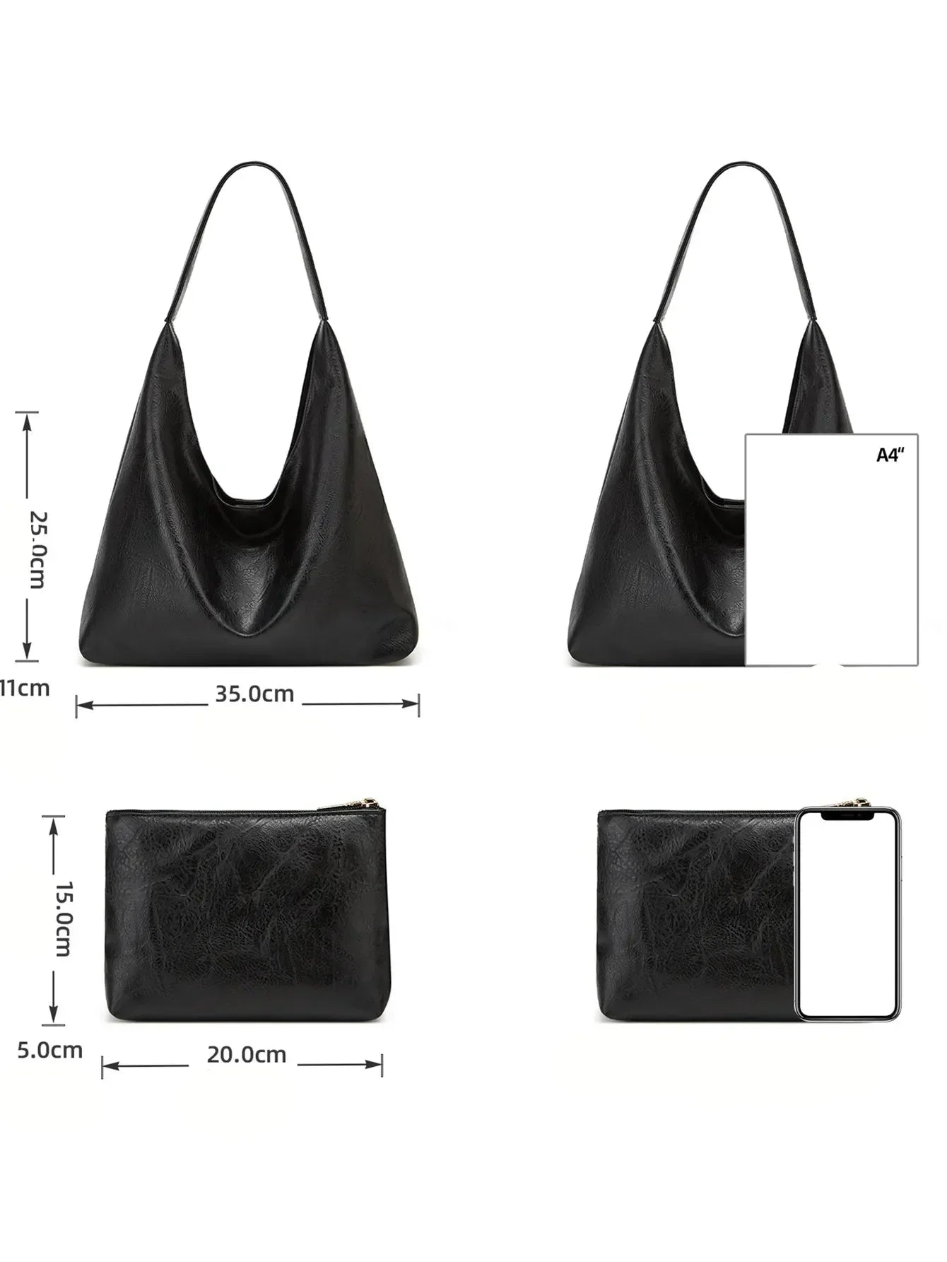 Leather Messenger Bag + Leather Wallet - Manz