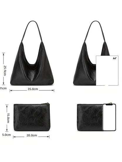 Leather Messenger Bag + Leather Wallet - Manz